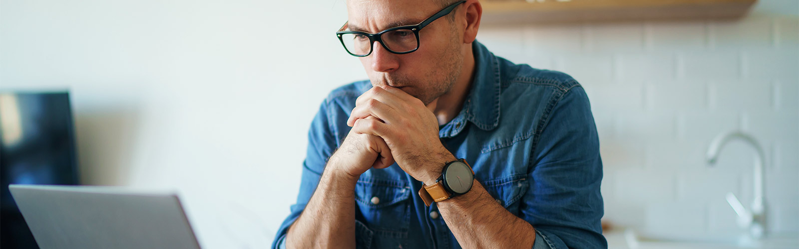 Man concerned about Fraud and Scams